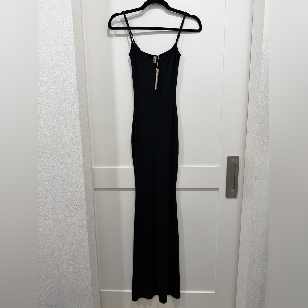 NEW SKIMS Soft Lounge Long Slip Dress- Onyx (Size XS) - Picture 3 of 6